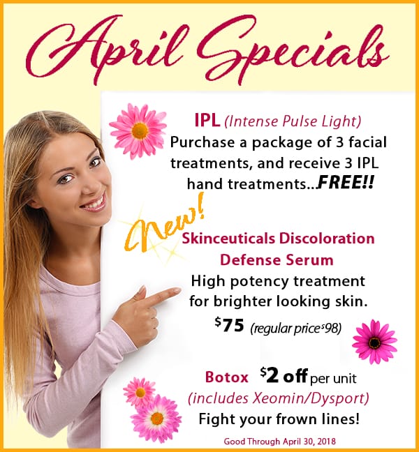 April Specials for Associates in Dermatolgoy