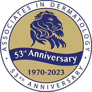 53th Anniversary Seal for Associates in Dermatolgoy